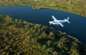 Air transfer over the Okavango Delta